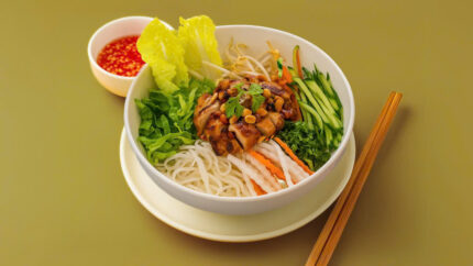Rice Vermicelli With Grilled Chicken